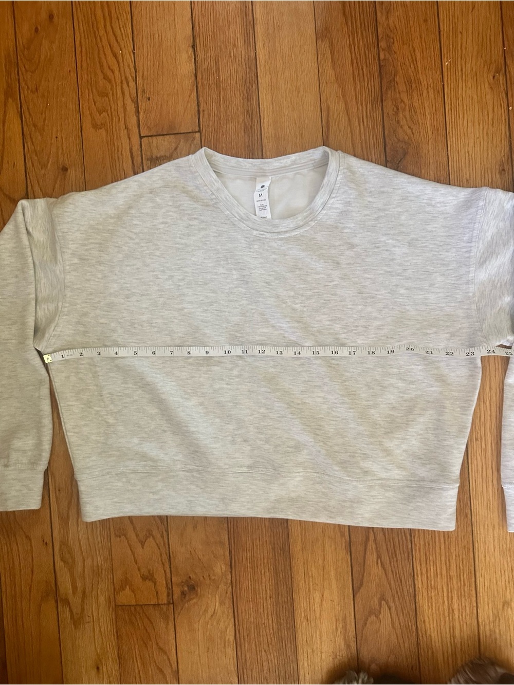 Yogalicious Super Soft Oversized Light Gray Sweatshirt -M - Picture 6 of 7